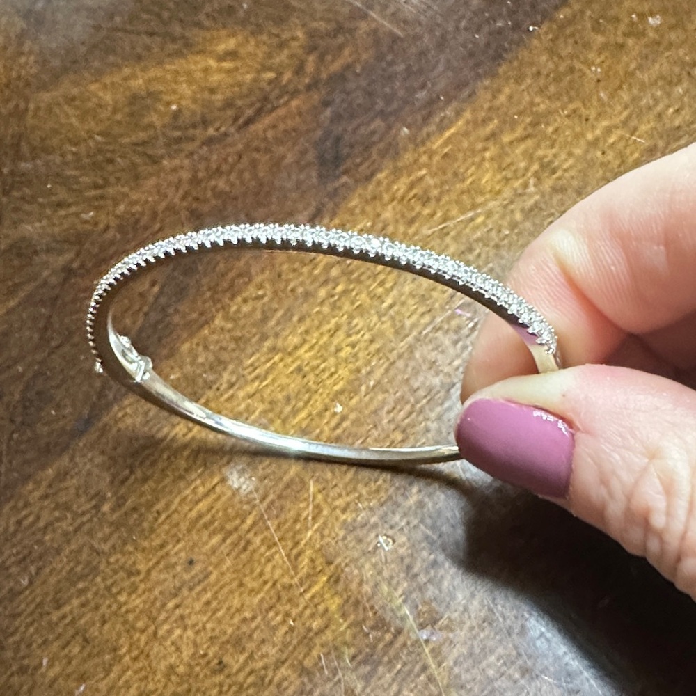 Nadri Silver Bracelet with Crystal Detailing